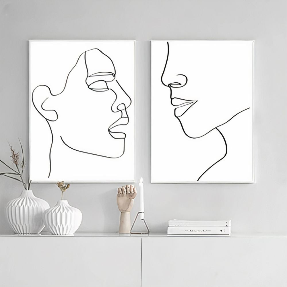 Tableau Visage Minimaliste