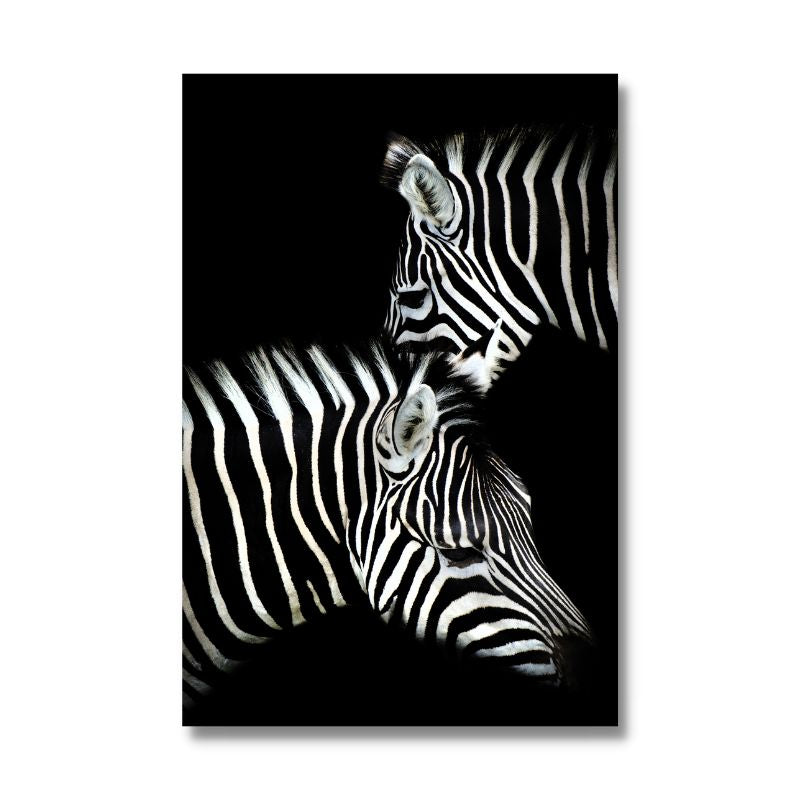 tableau zebre noir et blanc
