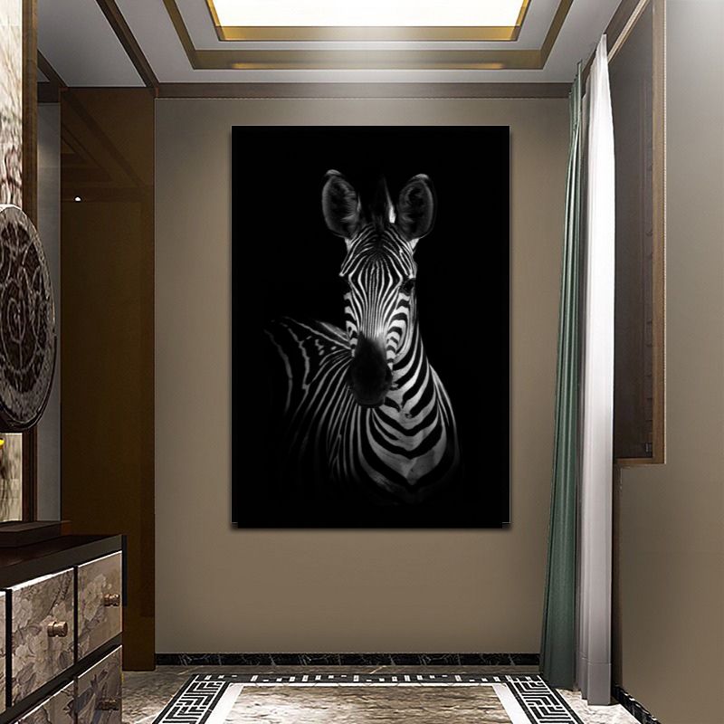 tableau zebre noir et blanc