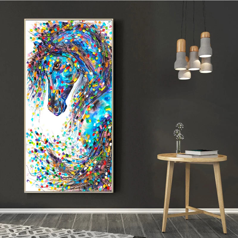 Tableau Cheval Bleu