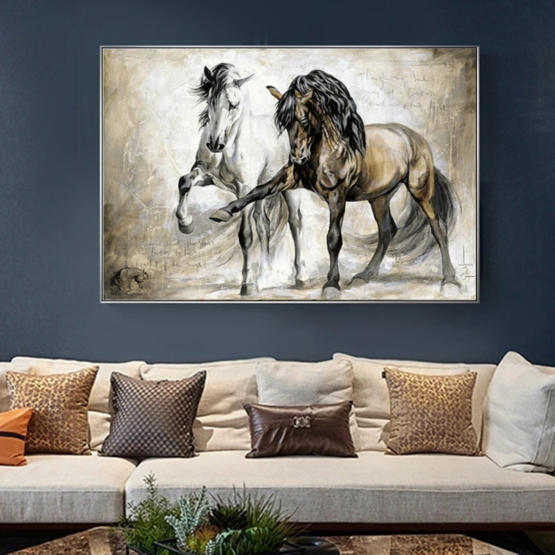 Tableau ancien cheval