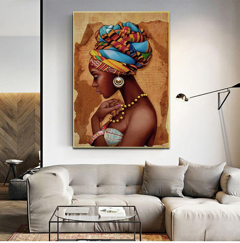 tableau femme africaine cadre