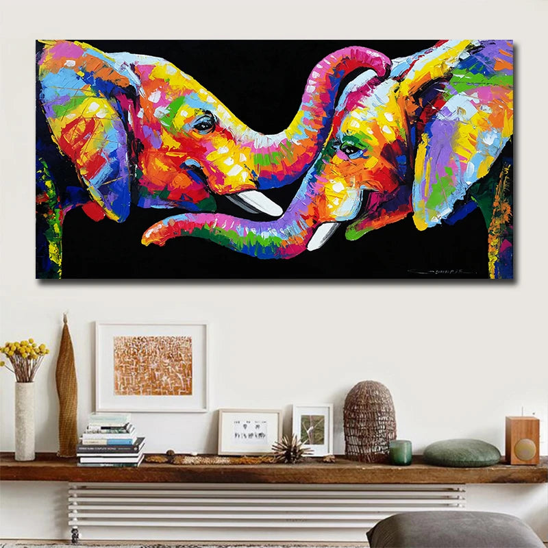 tableau éléphant pop art