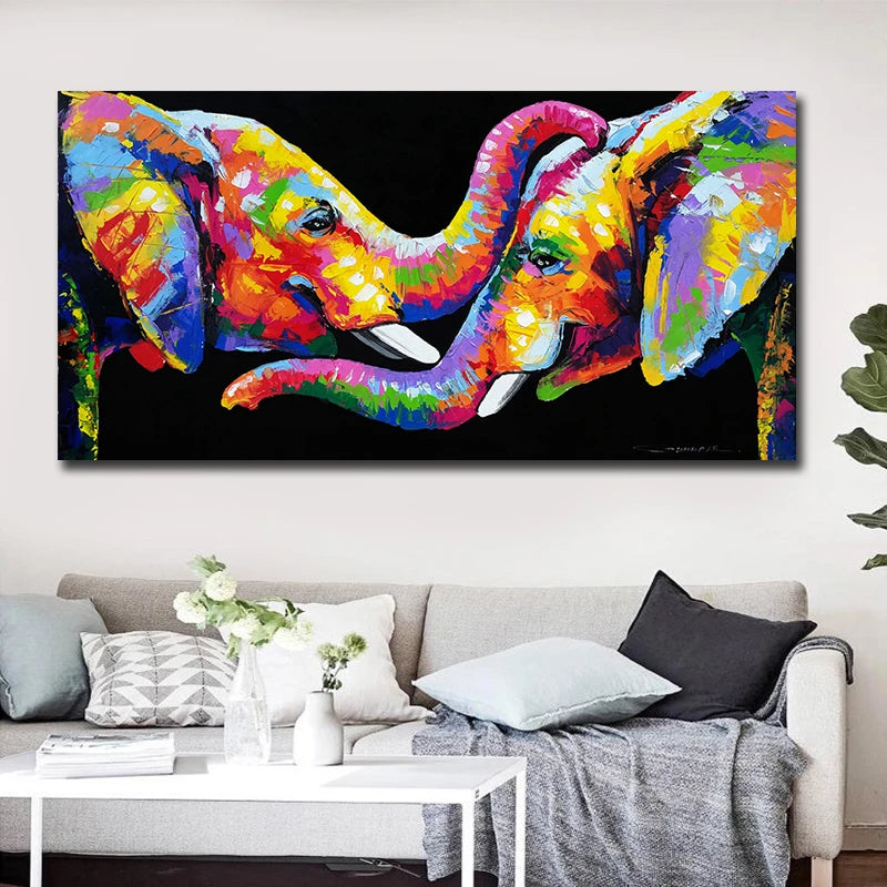 Tableau éléphant pop art