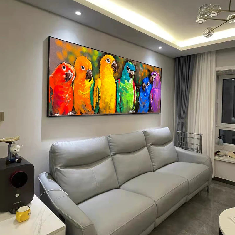 Tableau perroquet coloré