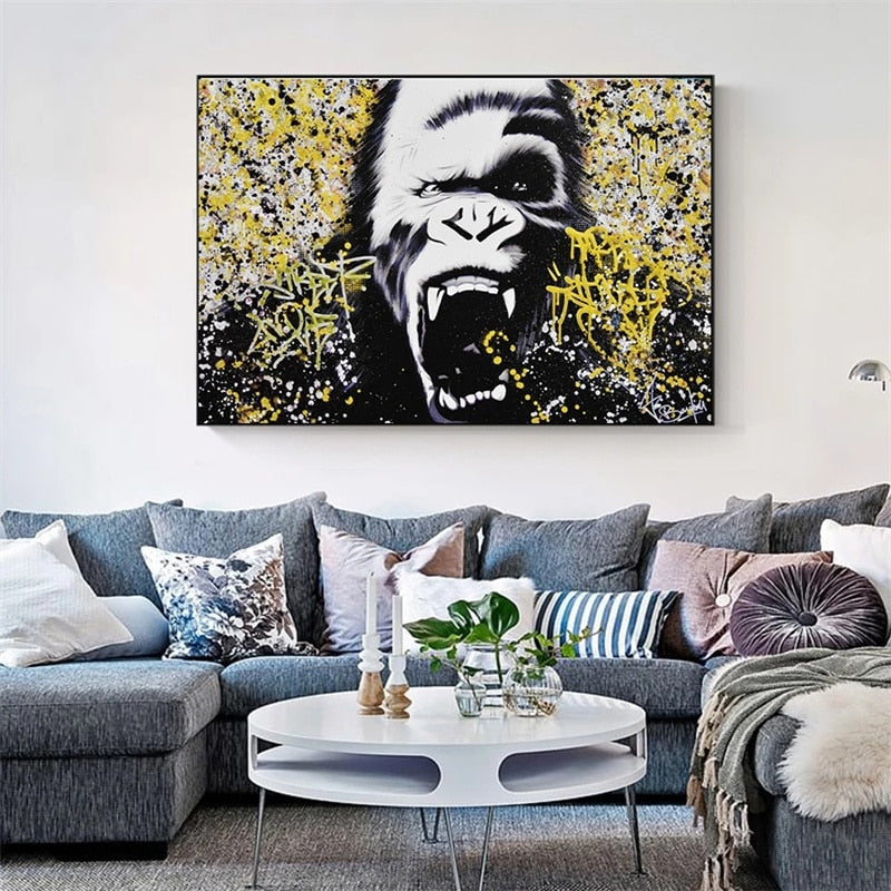 Tableau gorille street art