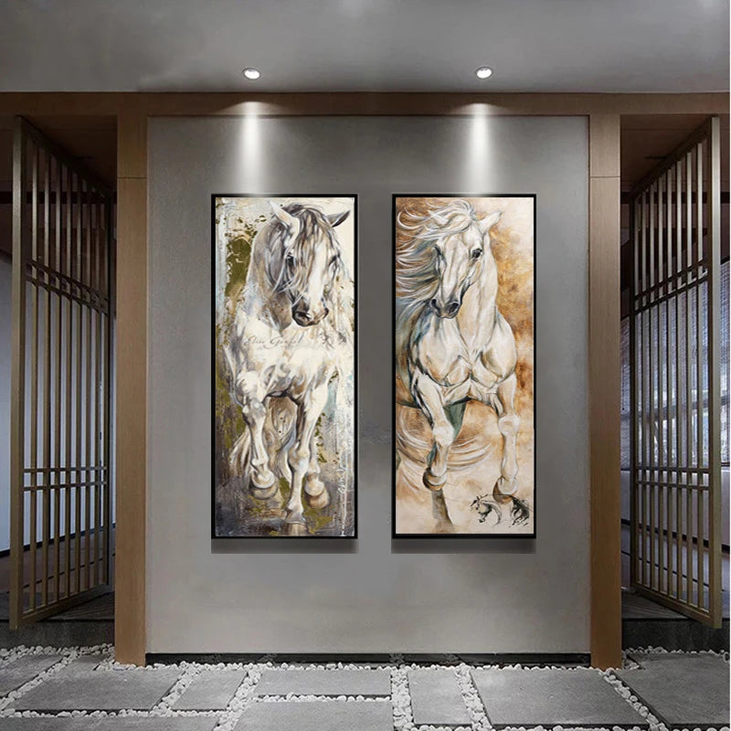 peinture cheval moderne toile