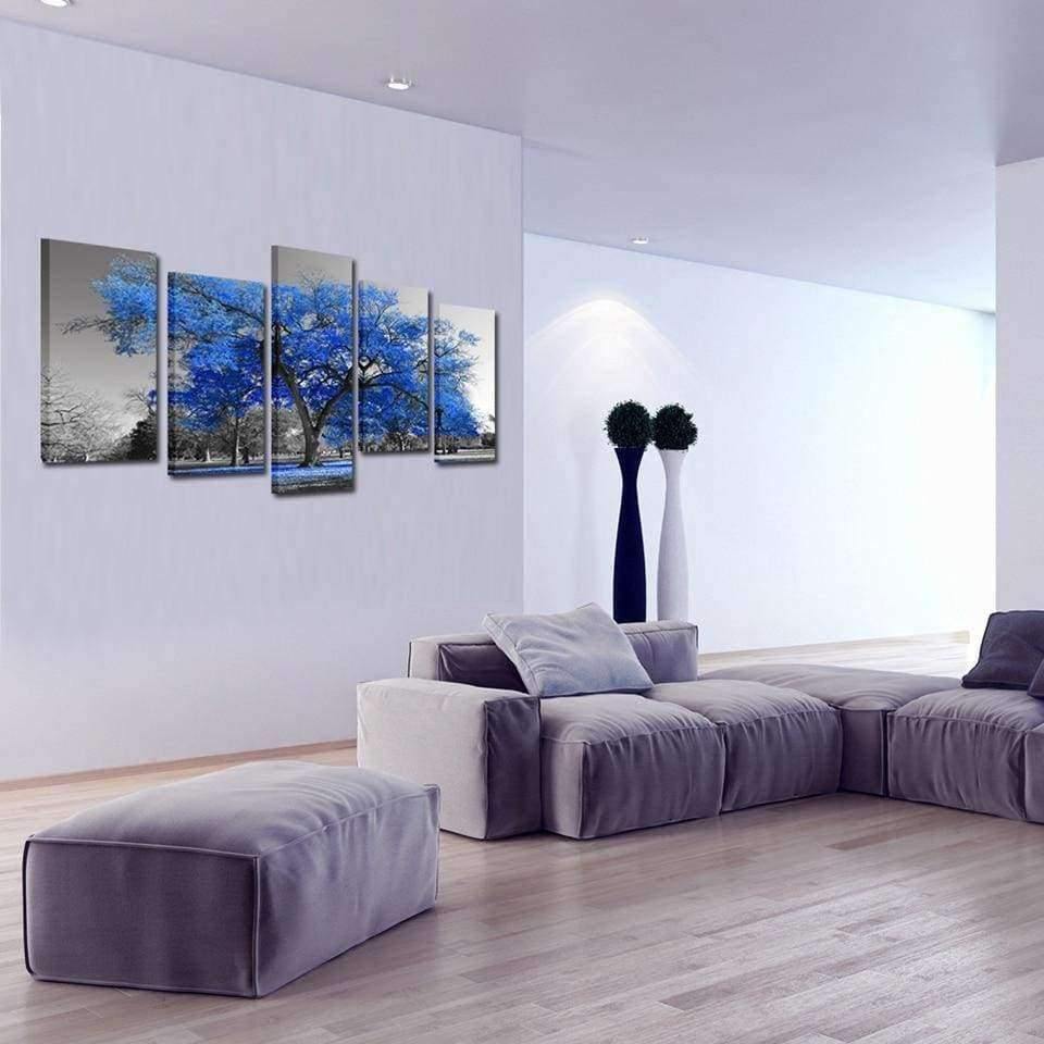 Tableau Arbre de vie Bleu toile