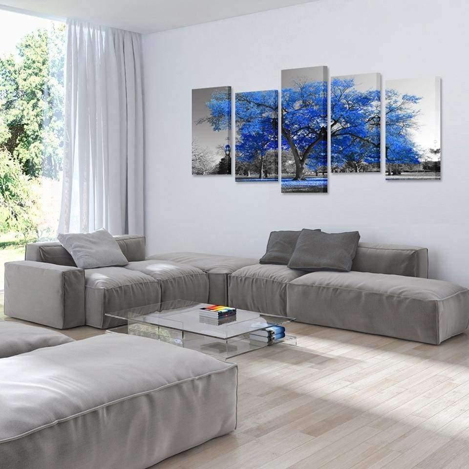 Tableau Arbre de vie Bleu cadre