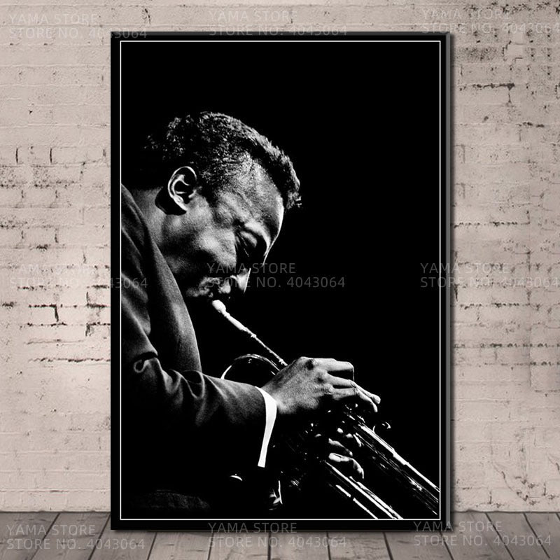 Tableau jazz noir et blanc