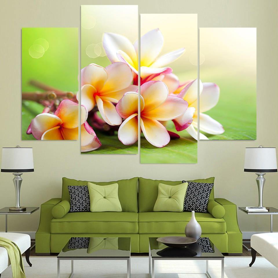 BOUQUET DE FRANGIPANIER - Toile imprimée sur châssis - Art-Cadre.fr