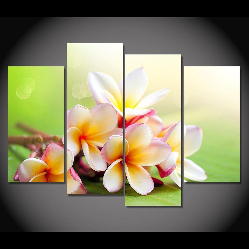 BOUQUET DE FRANGIPANIER - Toile imprimée sur châssis - Art-Cadre.fr