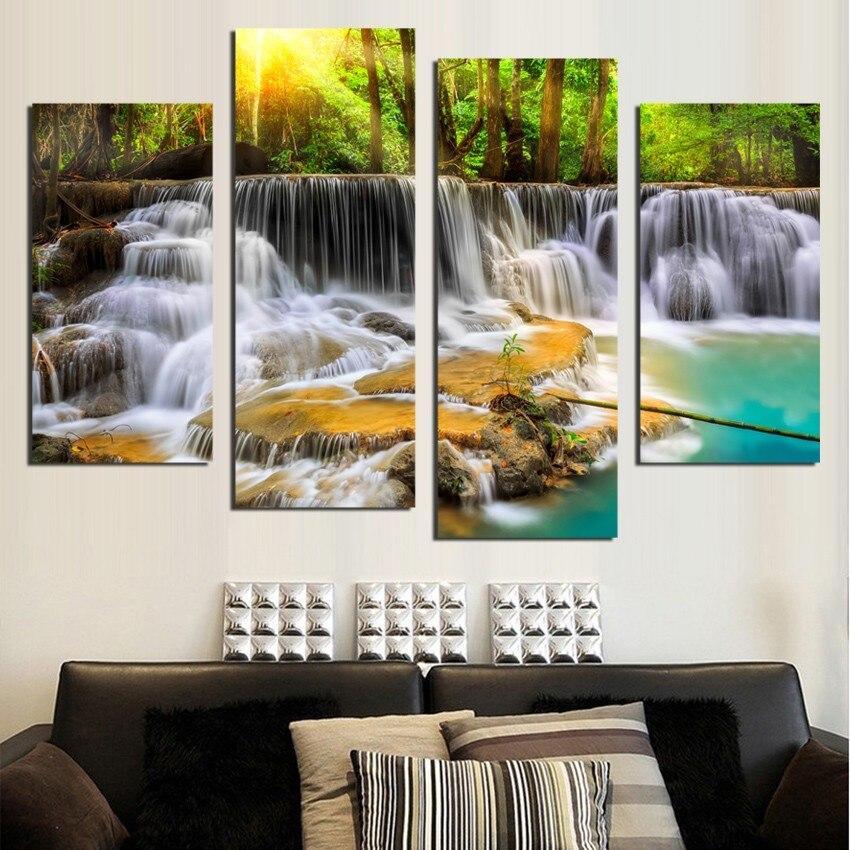 BRUME SUR LA LANDE - Tableau mural polyptyque sur toile