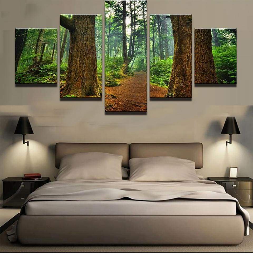 CHEMIN FORESTIER - Toile imprimée sur châssis - Art-Cadre.fr