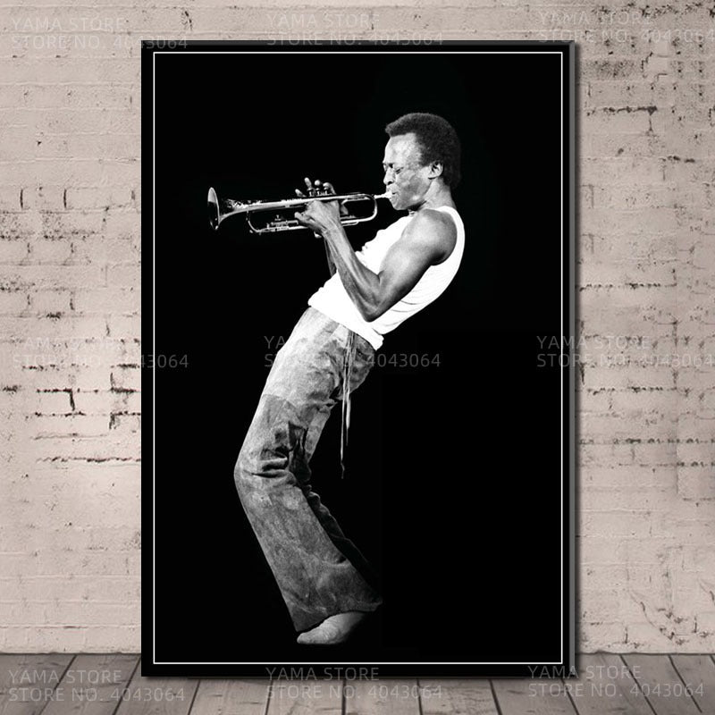 Tableau jazz noir et blanc