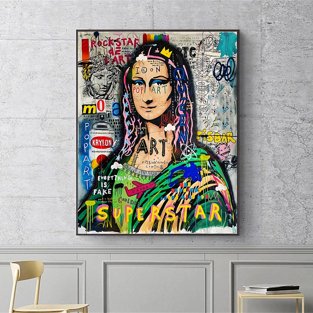 tableau mona lisa street art