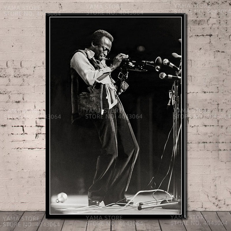 Tableau jazz noir et blanc