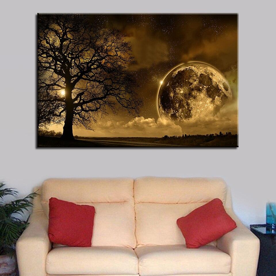 LUNE DOMINANTE - Toile imprimée sur châssis - Art-Cadre.fr