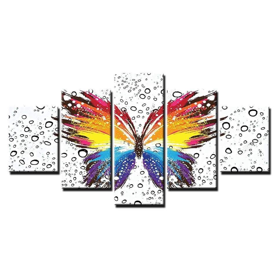 PAPILLON COLORÉ - Toile imprimée sur châssis - Art-Cadre.fr