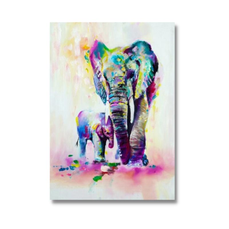 peinture aquarelle éléphant toile