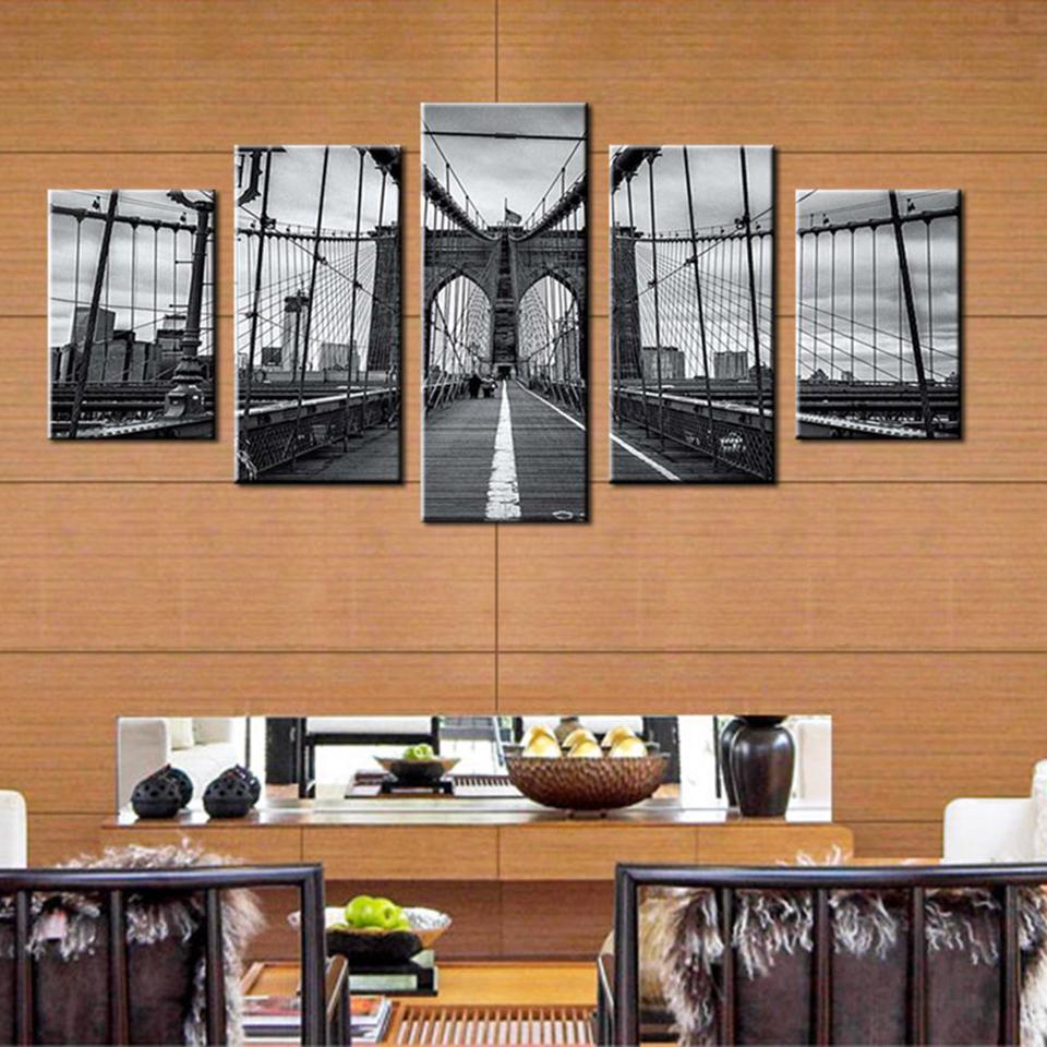 PONT DE BROOKLYN, NEW-YORK - Toile imprimée sur châssis - Art-Cadre.fr