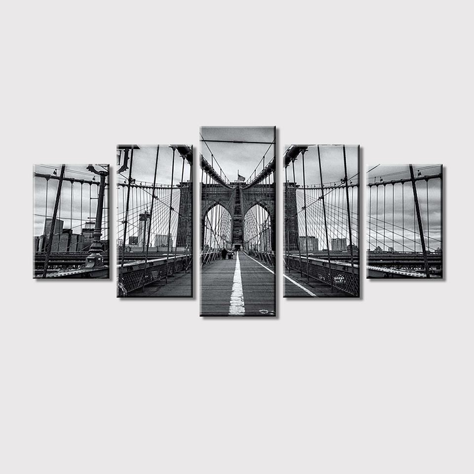 PONT DE BROOKLYN, NEW-YORK - Toile imprimée sur châssis - Art-Cadre.fr