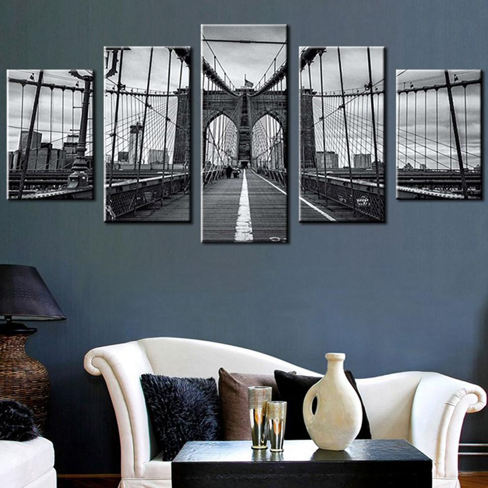 PONT DE BROOKLYN, NEW-YORK - Toile imprimée sur châssis - Art-Cadre.fr