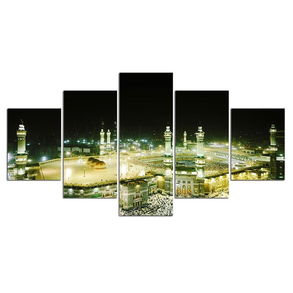Tableau Al-Harâm illuminée | Décoration murale orientale imprimée sur toile. - Art-Cadre.fr