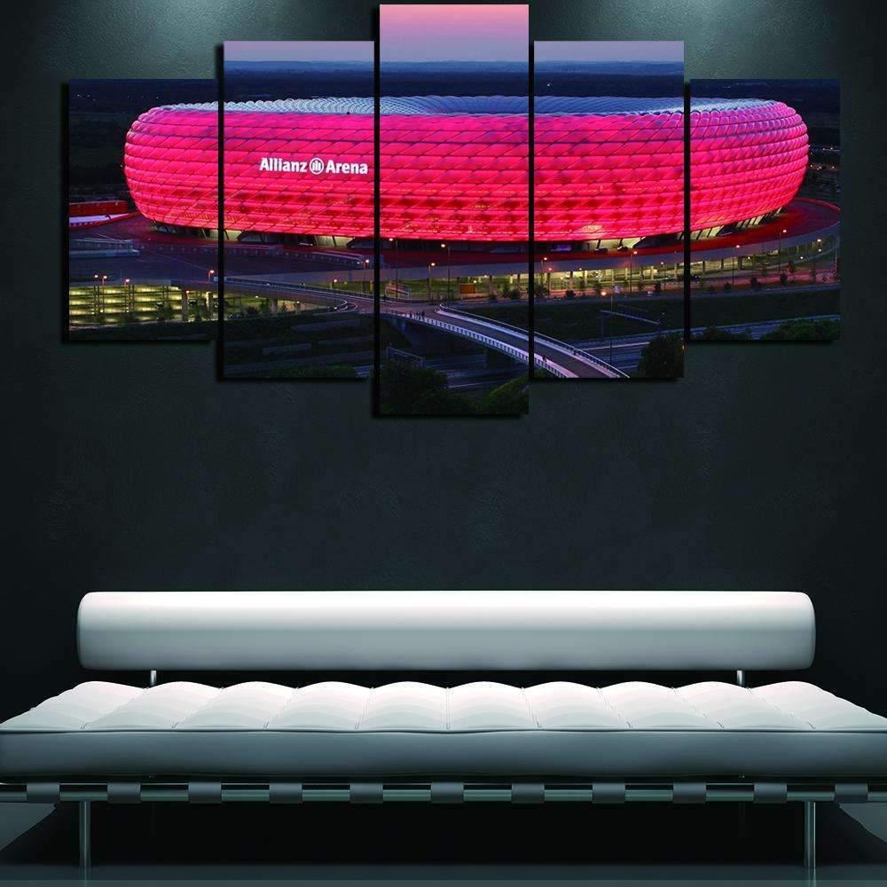 Tableau Allianz Arena, Munich | Décoration murale imprimée sur toile, pour le salon. - Art-Cadre.fr