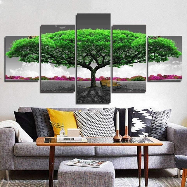 Tableau Arbre vert | Décoration murale imprimée sur toile. - Art-Cadre.fr