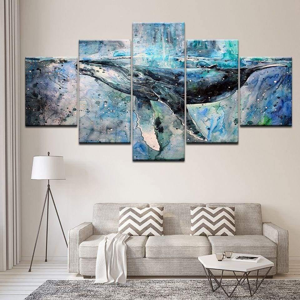 Tableau Baleine bleue | Décor mural sur toile imprimée. - Art-Cadre.fr