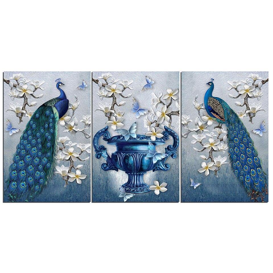 BEAUTÉ DES PAONS - Tableau mural sur toile imprimée - Art-Cadre.fr