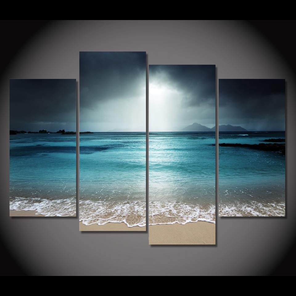 BLEUS DE CIEL ET MER - Tableau mural sur toile imprimée - Art-Cadre.fr