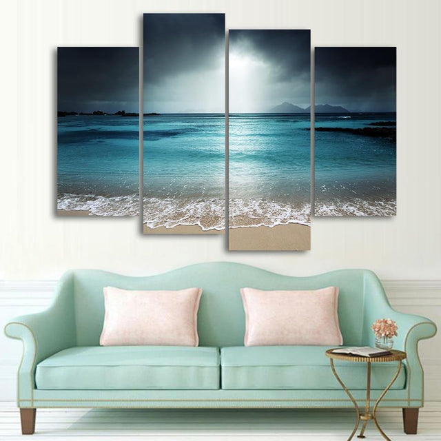 BLEUS DE CIEL ET MER - Tableau mural sur toile imprimée - Art-Cadre.fr