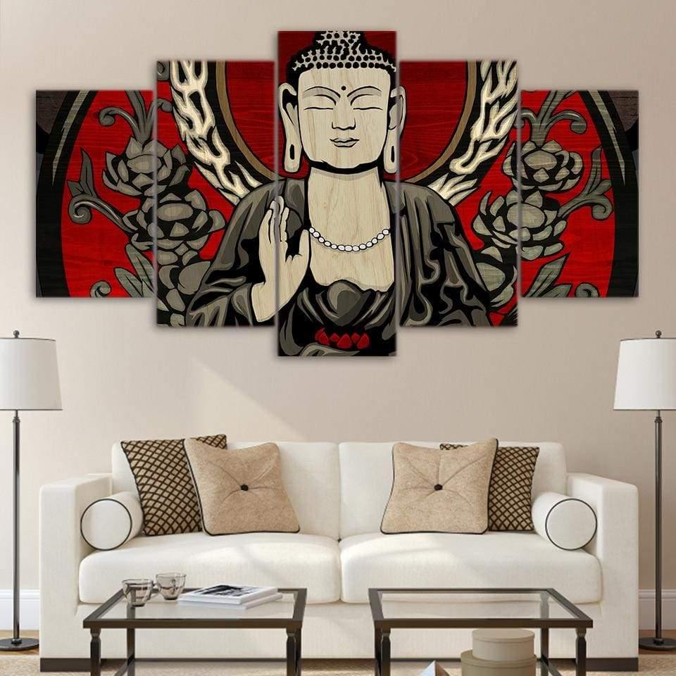 BOUDDHA ART DÉCO - Tableau mural sur toile imprimée - Art-Cadre.fr