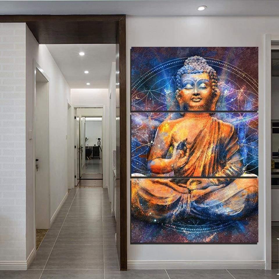 BOUDDHA ASSIS - Tableau mural sur toile imprimée - Art-Cadre.fr
