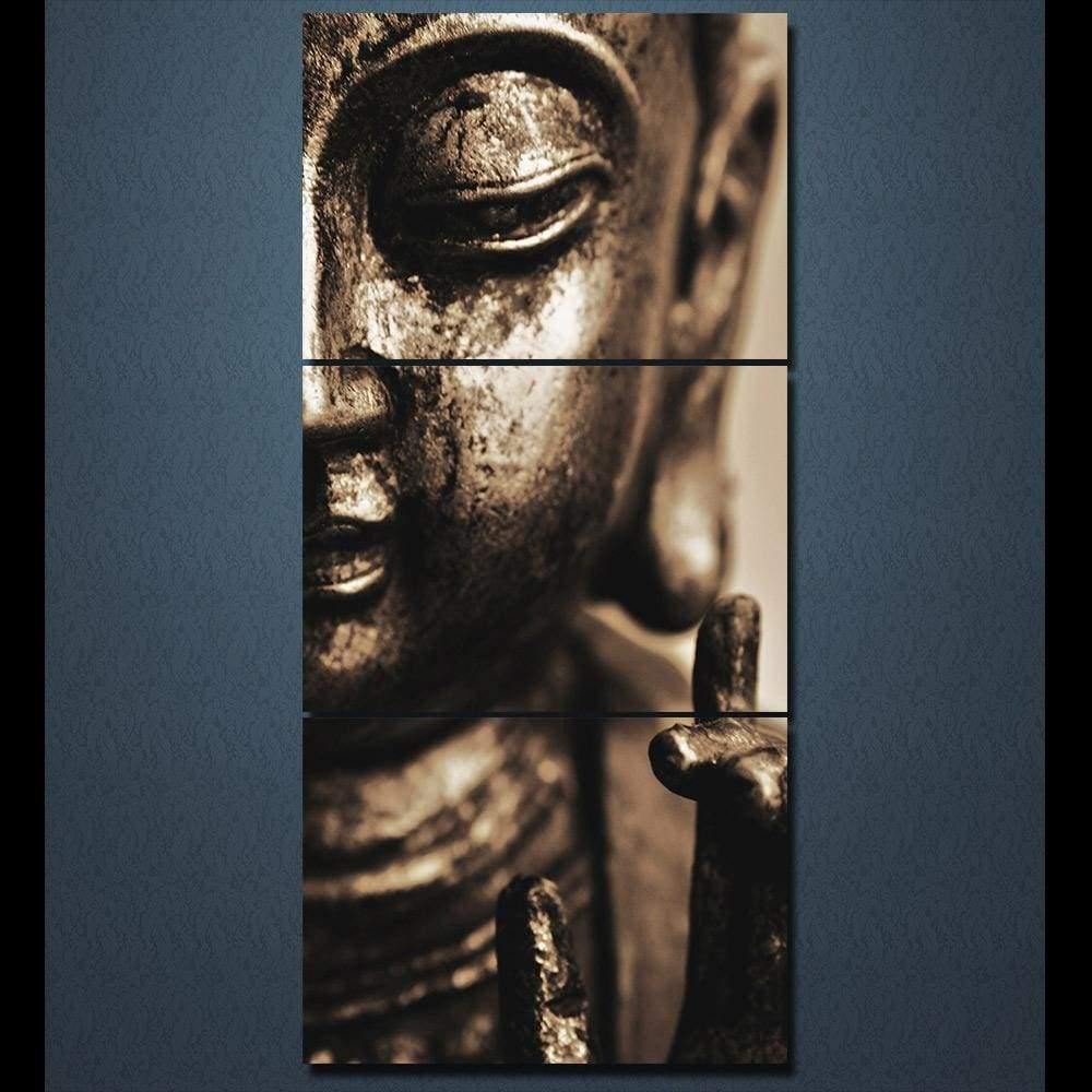 BOUDDHA D'ACIER - Tableau mural sur toile imprimée - Art-Cadre.fr