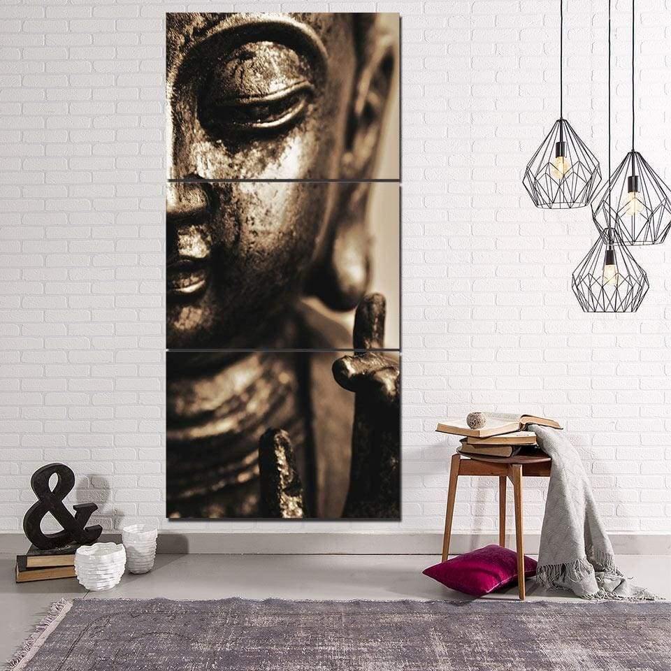 BOUDDHA D'ACIER - Tableau mural sur toile imprimée - Art-Cadre.fr
