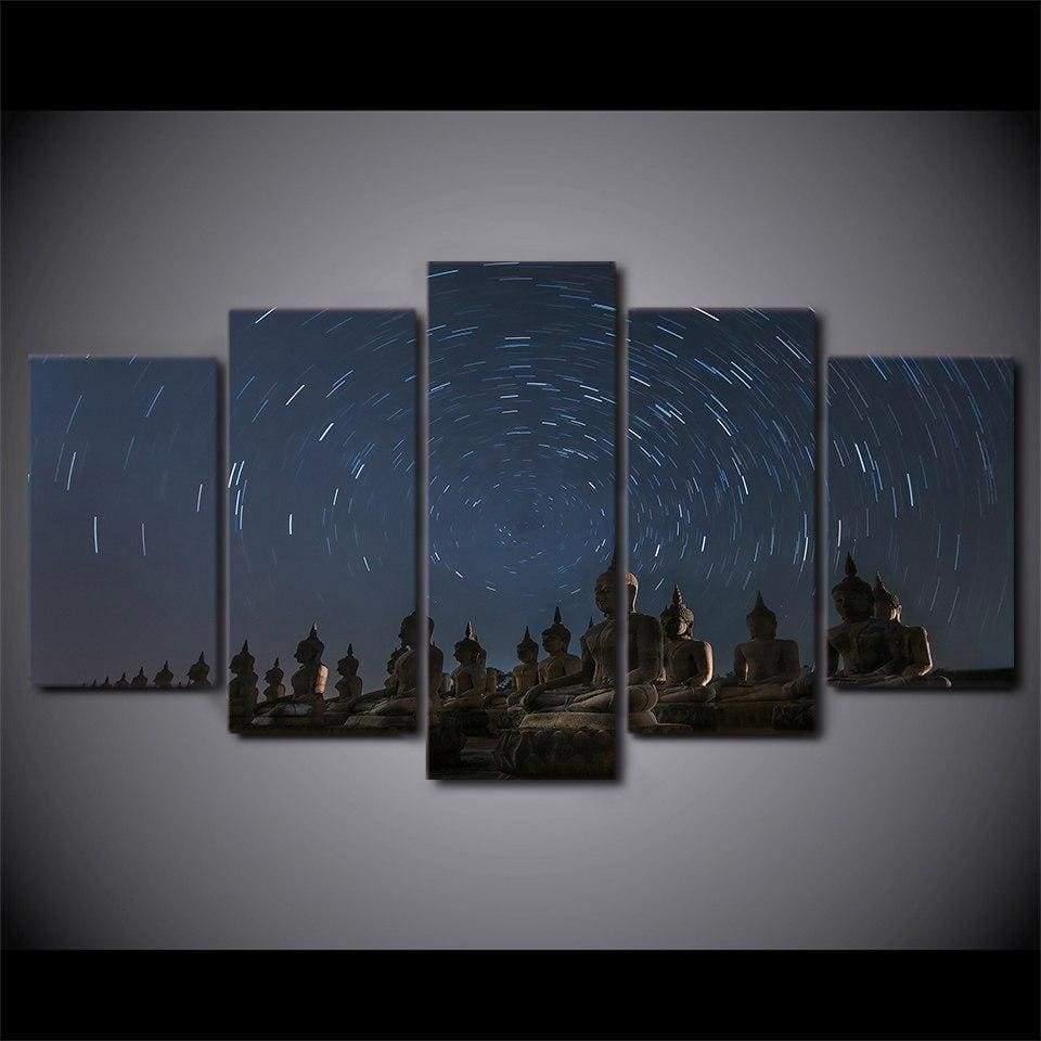 BOUDDHA DANS LA NUIT - Tableau mural sur toile imprimée - Art-Cadre.fr
