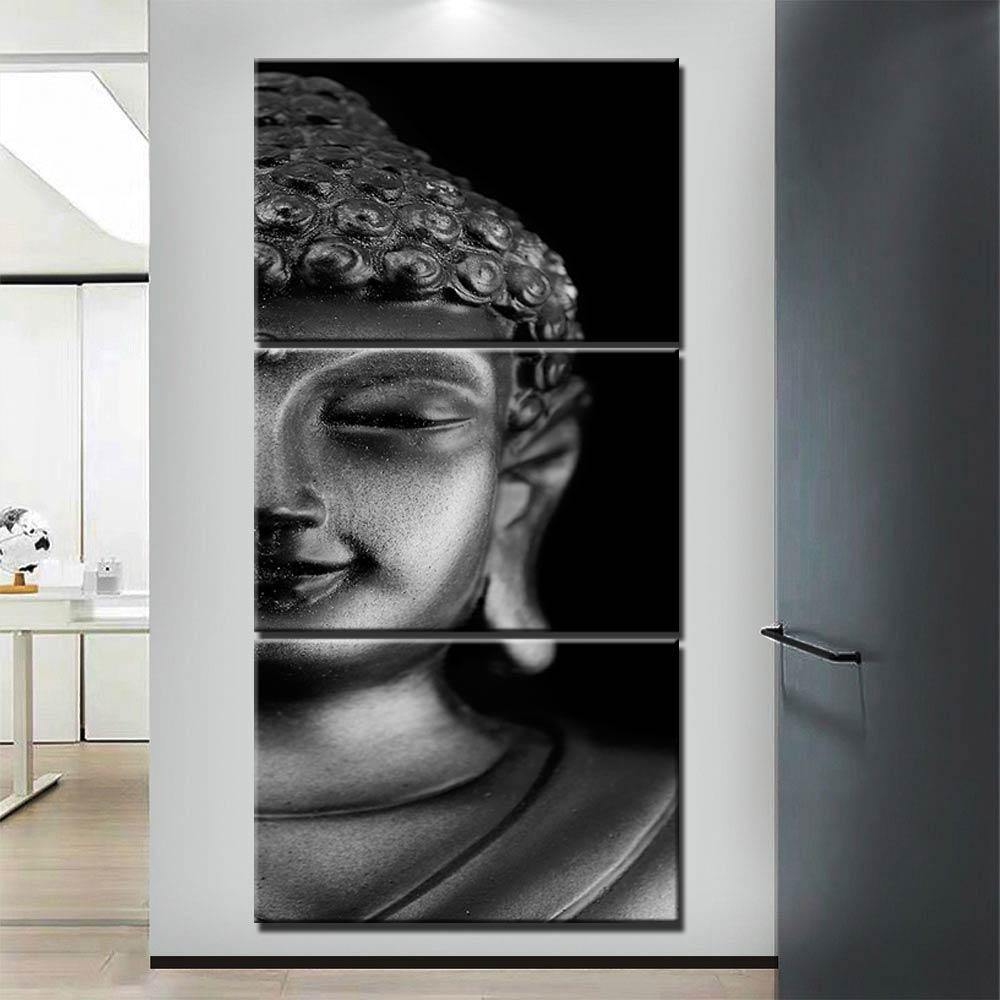 BOUDDHA DE MÉTAL - Tableau mural sur toile imprimée - Art-Cadre.fr