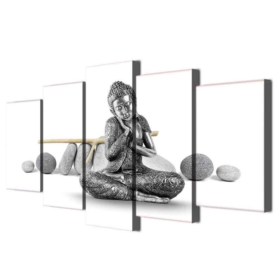BOUDDHA DE PIERRE 3 - Tableau mural sur toile imprimée - Art-Cadre.fr