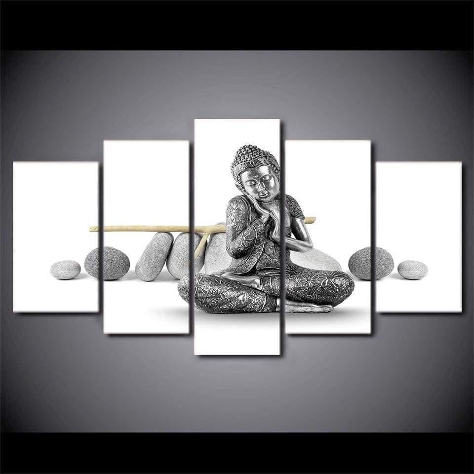 BOUDDHA DE PIERRE 3 - Tableau mural sur toile imprimée - Art-Cadre.fr