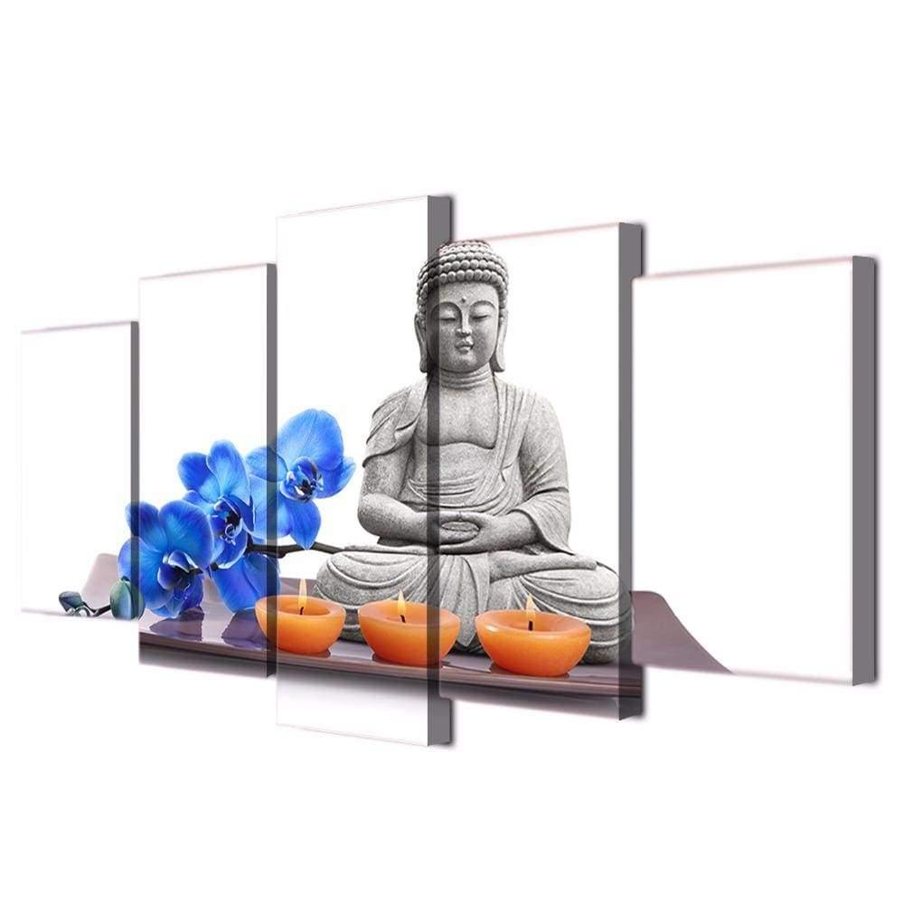 BOUDDHA DE PIERRE 7 - Tableau mural sur toile imprimée - Art-Cadre.fr