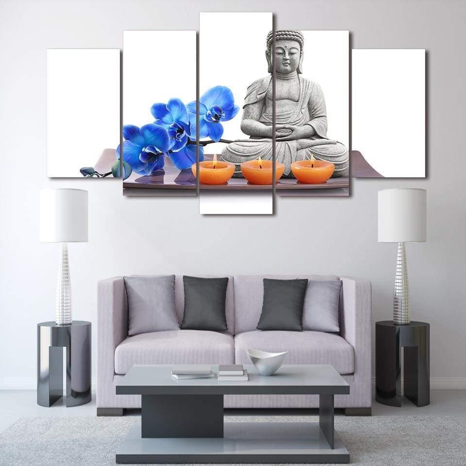 BOUDDHA DE PIERRE 7 - Tableau mural sur toile imprimée - Art-Cadre.fr