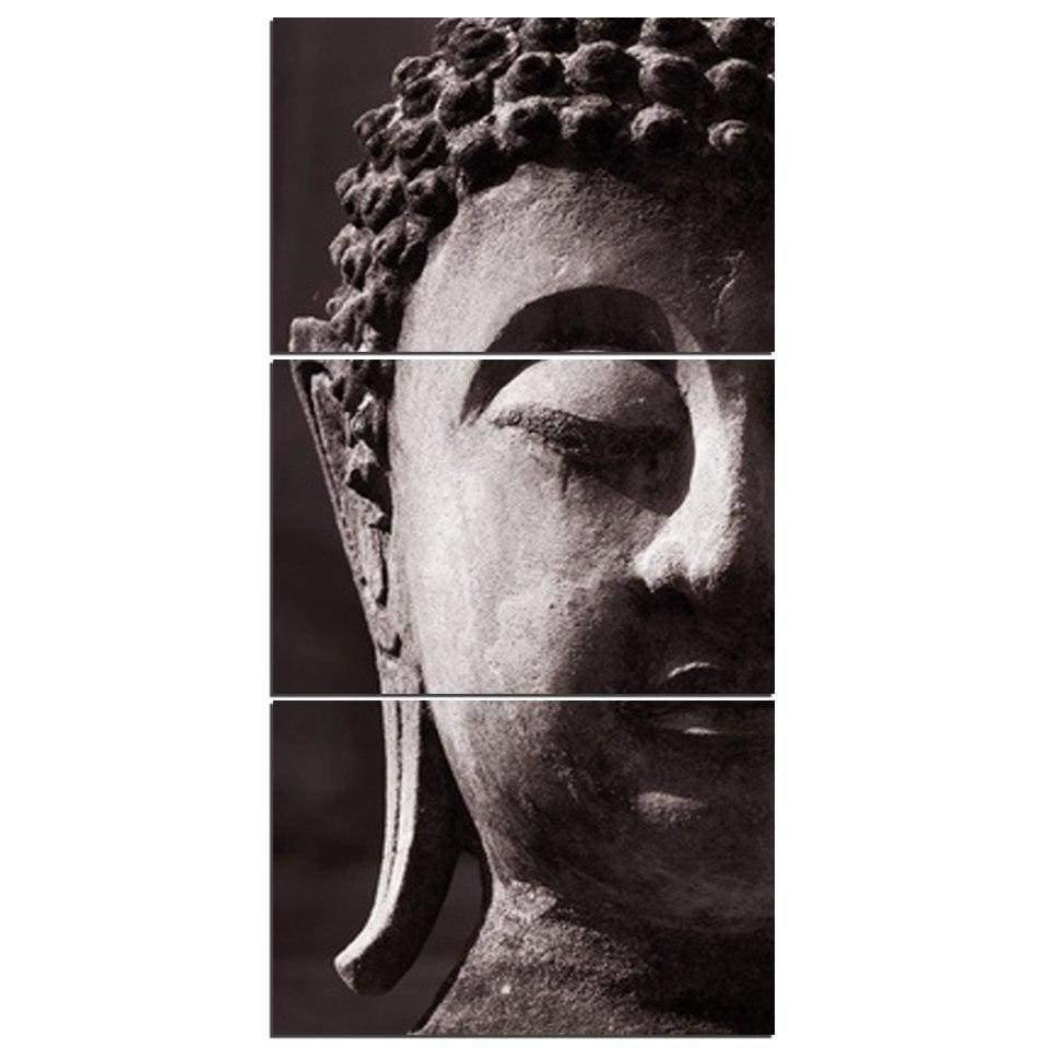 BOUDDHA DE PIERRE - Tableau mural sur toile imprimée - Art-Cadre.fr