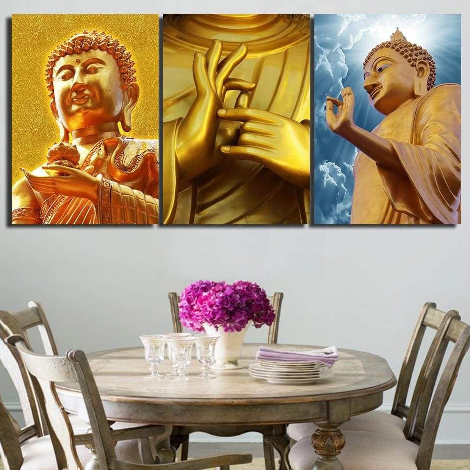 BOUDDHA D'OR - Tableau mural sur toile imprimée - Art-Cadre.fr