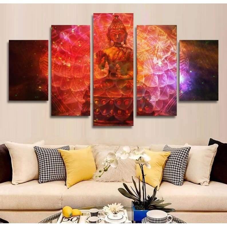 BOUDDHA PSYCHÉDÉLIQUE 2 - Tableau mural sur toile imprimée - Art-Cadre.fr