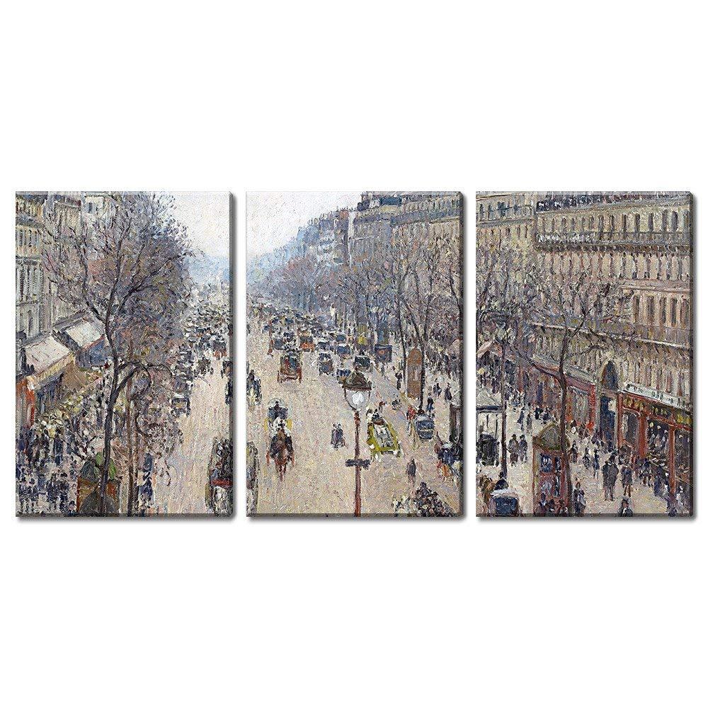 BOULEVARD MONTMARTRE, PISSARO - Tableau mural sur toile imprimée - Art-Cadre.fr