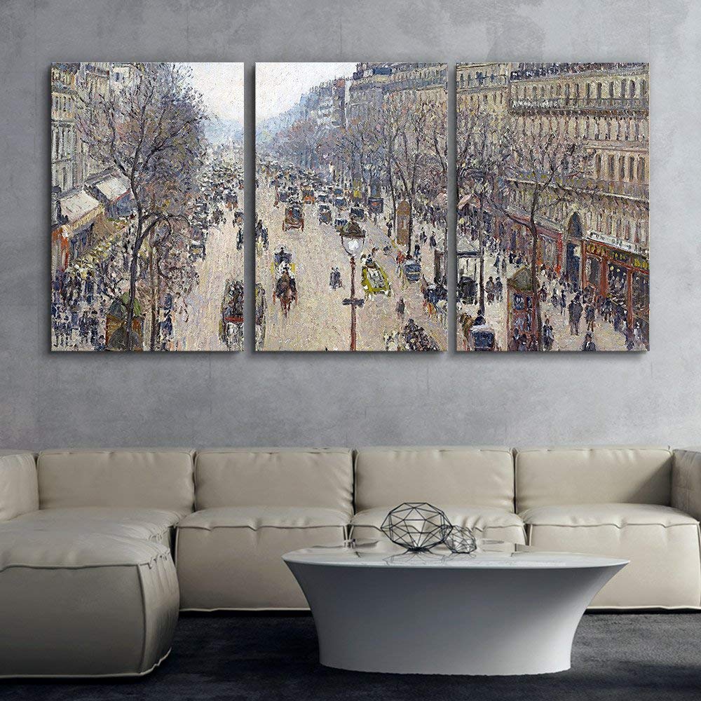 BOULEVARD MONTMARTRE, PISSARO - Tableau mural sur toile imprimée - Art-Cadre.fr