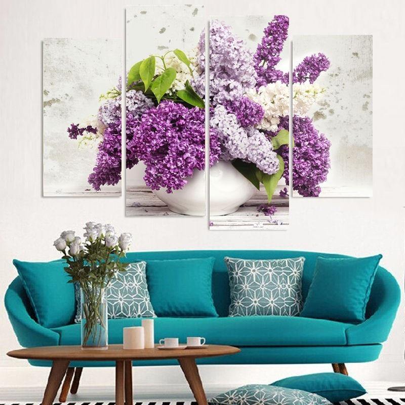 BOUQUET DE LILAS - Tableau mural sur toile imprimée - Art-Cadre.fr